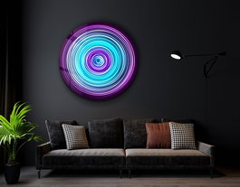 Wallity Cuadro decorativo de vidrio templado SKR-9059 (80 x 80 cm) Multicolor